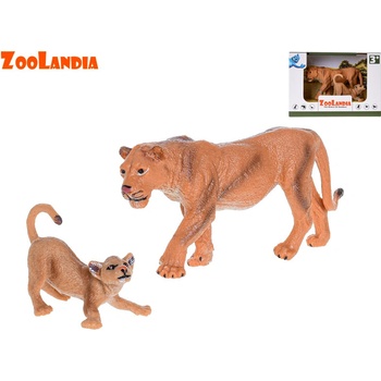 Mikro trading ZooLandia Lev / Lvice s mládětem 13 cm