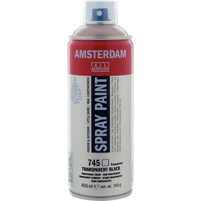 Amsterdam akrylový sprej 400 ml 745 Transparent Black