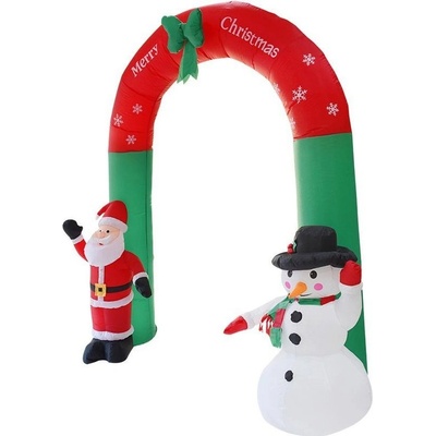 TUTUMI Sváteční nafukovací oblouk LED Santa Claus a sněhulák