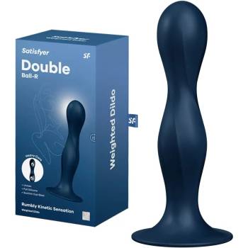 Image 1 of Силиконово дилдо с вградени топчета, 18см. - Double Ball-R Blue (SATISFY452)