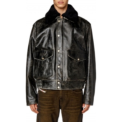 Diesel bunda L-MUDS-FUR JACKET BLACK