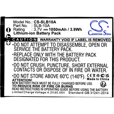 Cameron sino Батерия за фотоапарат SAMSUNG SLB10A LiIon 3.7V 1050mAh, Cameron Sino (CS-SLB10A)
