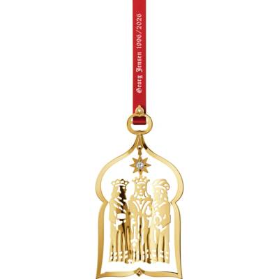 Georg Jensen Pozlacená vánoční ozdoba 3 Wise men 2026 – výroční edice, zlatá barva, kov