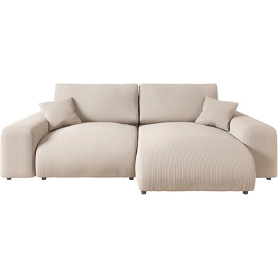 ROPEZ Бежов ъглов диван от рипсено кадифе (променлив) Justin - Ropez (Justin Naroznik L - Prawy tk. Lincoln 03)