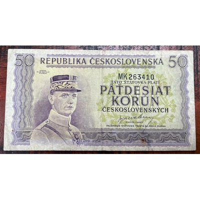 Československo - 50 korun - 1945 - MK (Czechoslovakia - 50 koruna - 1945 - MK)