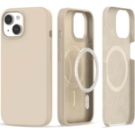 Tech-Protect Magsafe Калъф за iPhone 15, Tech-Protect Silicone Case, Бежов (9319456604214)