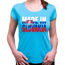 Fajntričko Tričko Made in Slovakia tyrkysová modrá