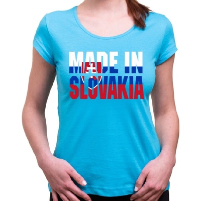 Fajntričko Tričko Made in Slovakia tyrkysová modrá