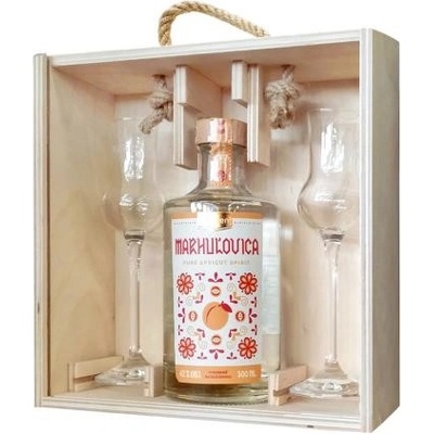 Marsen Traditional Marhuľovica 42% 0,5 l (darčekové balenie 2 pohare)