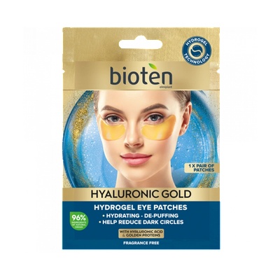 Bioten Hyaluronic Gold Eye Patches Маски за лице 1pcs