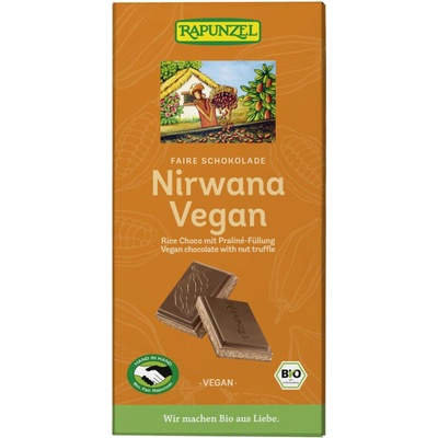 Rapunzel Ryžová čokoláda s nugátovou náplňou Nirwana 100 g