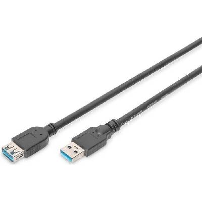 Digitus AK-300203-018-S USB 3.0, A M/F, 1.8m, černý
