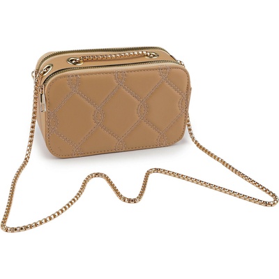 Prima-obchod dámská kabelka prošívaná crossbody 18x11 cm 4 béžová