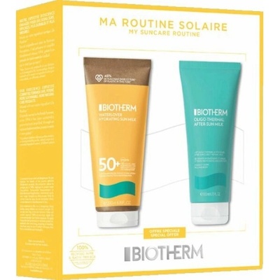 Biotherm Waterlover Biotherm Waterlover mlieko na opaľovanie SPF 50+ 200 ml + After Sun Oligo - Thermal telové mlieko po opaľovaní 200 ml kozmetická sada