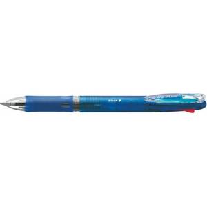 Zebra Химикалка, 0, 24 мм, с бутон, четири цвята, ZEBRA "Clip-on Slim 4C", синя 45972 (45972)