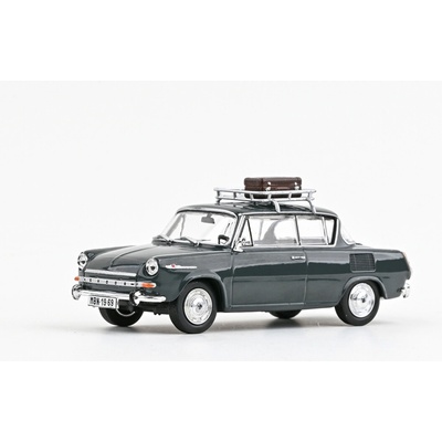ABREX Škoda 1100 MBX 1969 Šedá Tmavá s doplňky 1:43