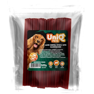 Uniq Pets Dog Dental Sticks Lamb Glucosamine 20cm, 500gr - гигантски агнешки дентални лакомства