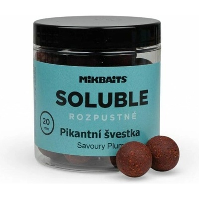 Mikbaits Rozpustné Boilie Soluble Pikantná slivka 250 ml - 20 mm