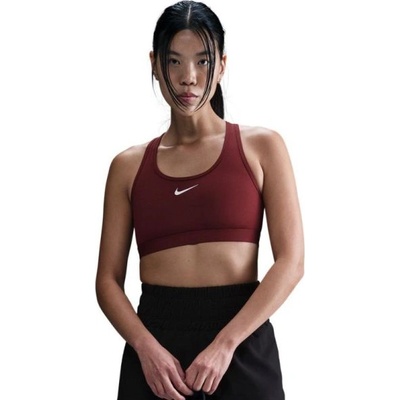 Дамски сутиен Nike Swoosh Medium Support Non-Padded Sports - Кафяв