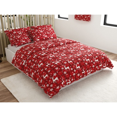 Textilomanie Obliečky z mikrovlákna VELVET CHRISTMAS červené 70x90 140x200
