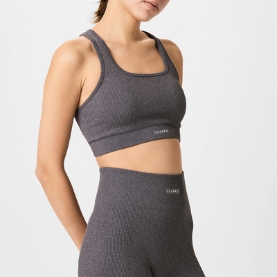 USA Pro Seamless Ribbed Bra Womens - Espresso Marl