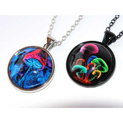 Fashion Jewerly Řetízek kouzelné houbičky, fantazie příroda léčí, magic mushrooms 3174