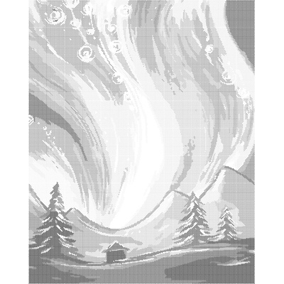 ZUTY Bodkovanie - POLÁRNA ŽIARA Rámovanie: bez rámu a bez vypnutia plátna, Rozmer: 40x50 cm