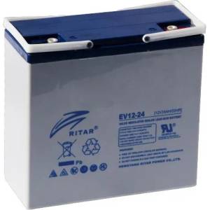Ritar Оловна Батерия RITAR (EV12-24), AGM, 12V, 24Ah, За електрически колички (RITAR-EV12-24) - itmode