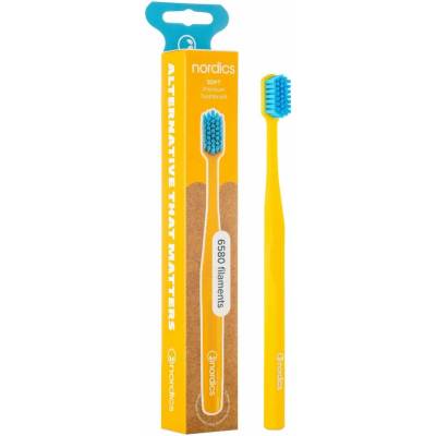 Koboz Nordics Premium 6580 Yellow zubní kartáček Soft 1 ks