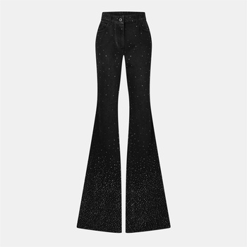 OFF WHITE Дънки OFF WHITE Women's Structured Denim Straight Leg Jeans - Black