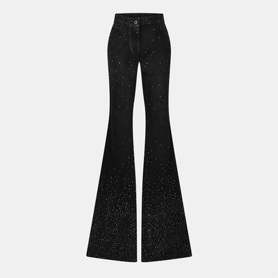 OFF WHITE Дънки OFF WHITE Women's Structured Denim Straight Leg Jeans - Black