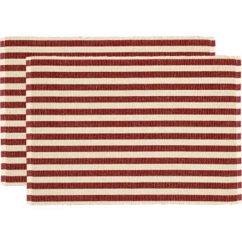 Södahl Подложки за чинии Statement раирани 33 x 48 см червени 2 бр (33103)