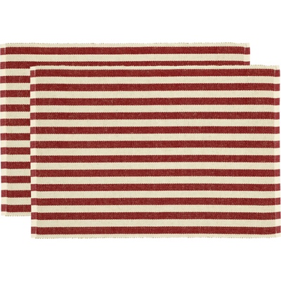Södahl Подложки за чинии Statement раирани 33 x 48 см червени 2 бр (33103)