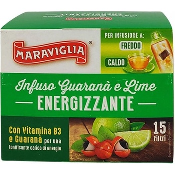 Maraviglia Energizzante чай от гуарана, лайм и B3 витамин - енерджи кутия 15 пакетчета