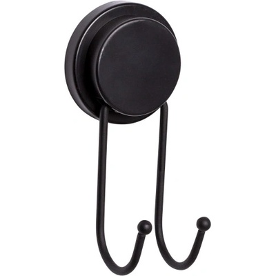Metalife Закачалка за кърпа Metalife MGS-701, 2 куки, 7х7х15 см, Черен (MGS-701)