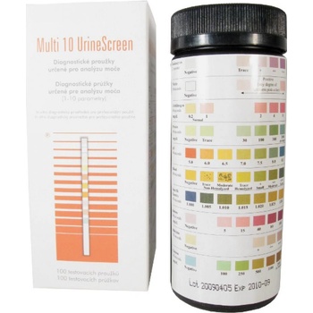 UrineScreen Multi 10 proužky diagnostické 100 ks