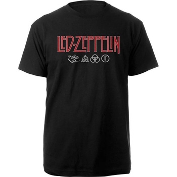 Led Zeppelin Риза Logo & Symbols Unisex Black S (LZTS01MB01)