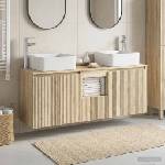 vidaXL Комплект шкафове за баня 3 бр. Дъб сонома 135 x 35 x 80 см (3405659)