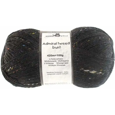 Schoppel wolle Admiral Tweed bunt 880 Schwarz