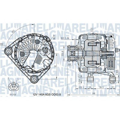 Alternátor MAGNETI MARELLI 063731406710