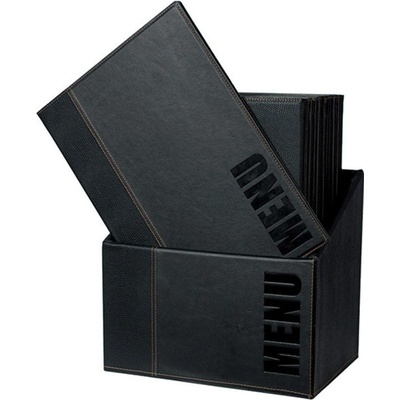 SECURIT Box s jedálnymi lístkami TRENDY, čierna (20 ks)