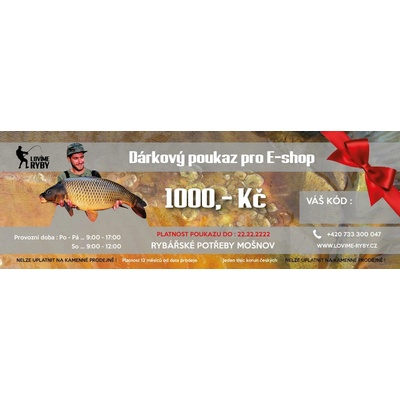 Dárkový poukaz E-shop 1000Kč