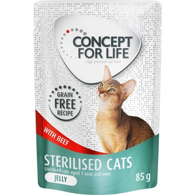 Concept for Life Sterilised Cats hovädzie v želé 48 x 85 g