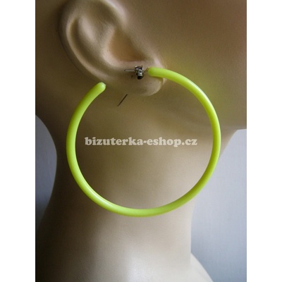 Bizuterka-eshop.cz naušnice kruhy fosforově žluté BZ-06063