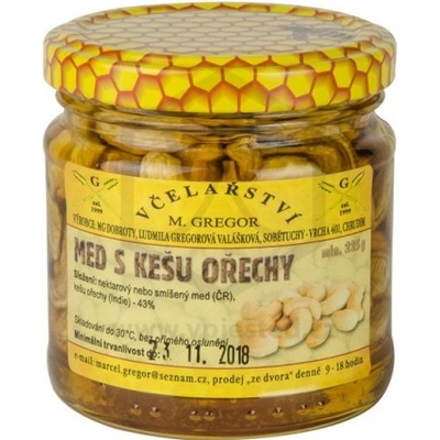 Gregor Med s kešu ořechy 225 g