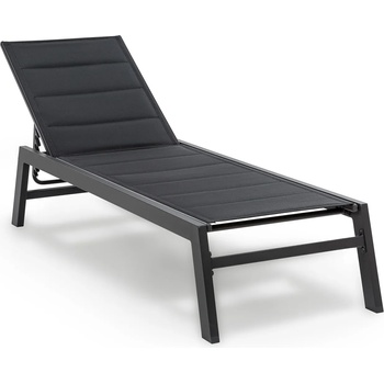 Blumfeldt Renazzo Lounge, шезлонг, 70/30 PVC / PE, алуминий 6-стъпки, антрацит (HMD1-Renazzo Lounge2) (HMD1-Renazzo Lounge2)