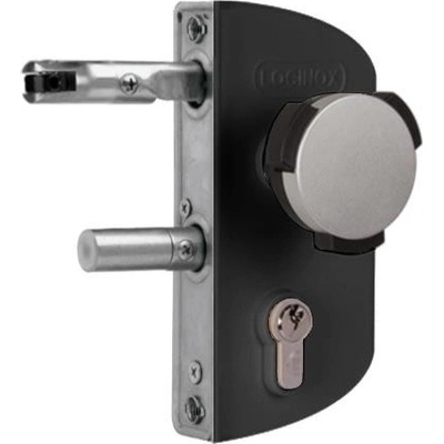 LOCINOX LAKZ 9005 - komplet zámkovej krabice pre profil 40 mm, s detskou poistkou, pre krídlové bránky, čierny LAKZ4I4IP1L_9005