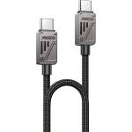 Yesido Кабел за данни - Yesido CA196 - Type-C → Type-C, fast charge PD60W, 480Mbps, CarPlay, цинкова сплав, 1.2m - Черен