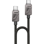 Yesido Кабел за данни - Yesido CA196 - Type-C → Type-C, fast charge PD60W, 480Mbps, CarPlay, цинкова сплав, 1.2m - Черен