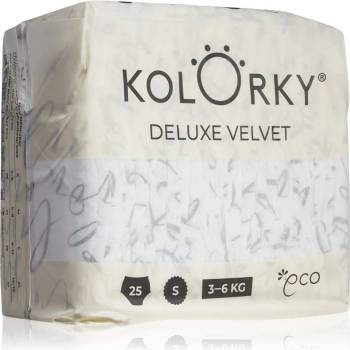 Kolorky Deluxe Velvet Love Live Laugh еднократни ЕКО пелени размер S 3-6 Kg 25 бр